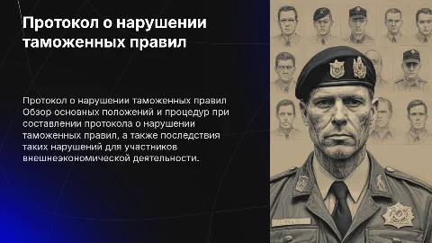 Протокол о нарушении таможенных правил