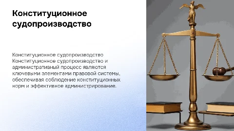 1. Конституционные судопроизводство. Административный процесс