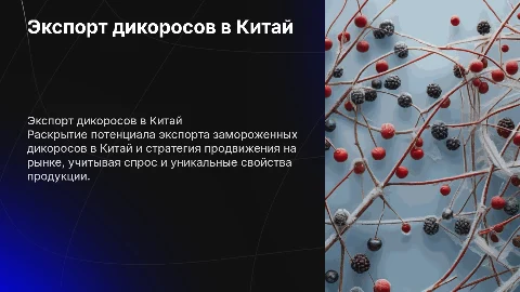 Экспорт замороженных дикоросов в Китай: стратегии и перспективы