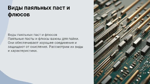 Виды паяльных паст и флюсов: характеристики и применение