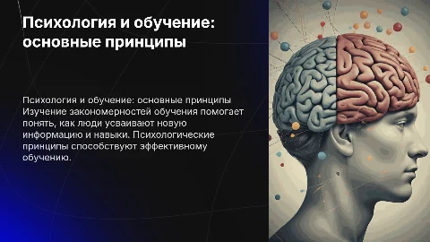 Закономерности и принципы обучения в психологии