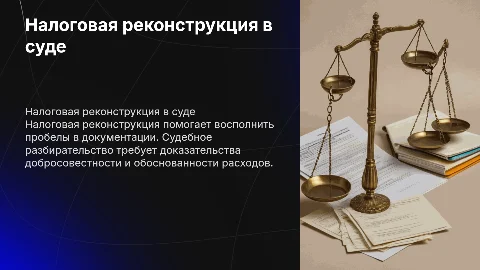 Налоговая реконструкция при разрешении споров в суде