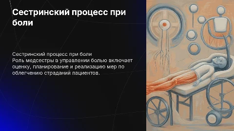 Сестринский процесс при боли