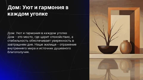 Дом как воплощение спокойствия и стабильности