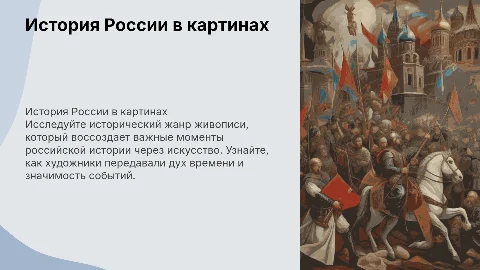 История России в картинах (исторический жанр живописи)
