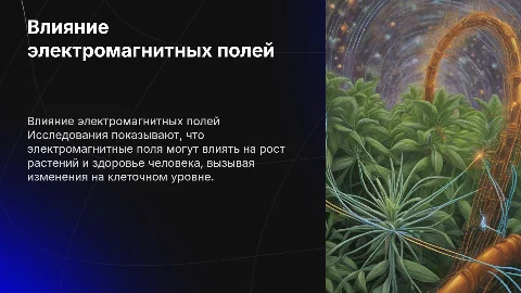 влияние электромагнитного поля на растения и здоровье человека