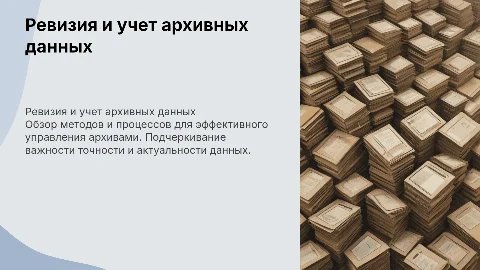 Ревизия и учет архивных документов