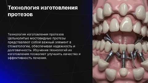 Технология изготовления мостовидного протеза в стоматологии