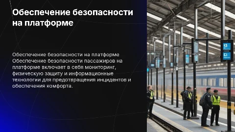 Обеспечение безопасности пассажиров на платформе