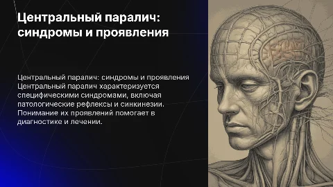 Синдромы проявления центрального паралича: рефлексы и синкинезии