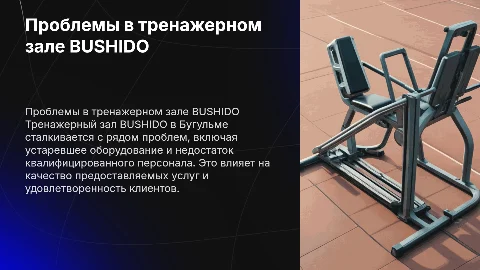 Проблема тренажерного зала BUSHIDO Бугульма
