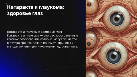 Заболевание глаза катаракта глаукома