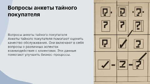 вопросы анкеты тайного покупателя