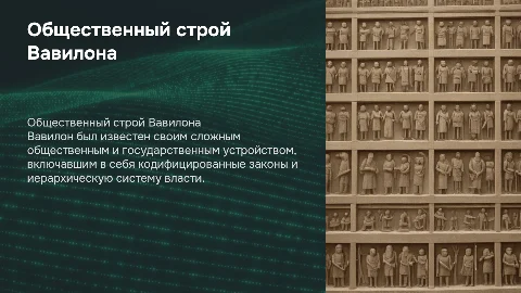 Общественный и государственный строй Вавилона