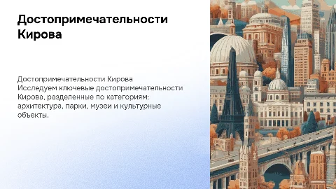 Достопримечательности города Кирова по категориям