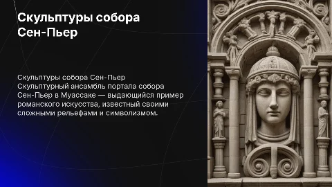 Скульптурный ансамбль портала собора Сен-Пьер в Муассаке
