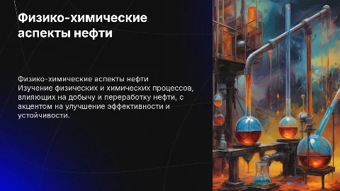 Физико- химические основы добычи нефти