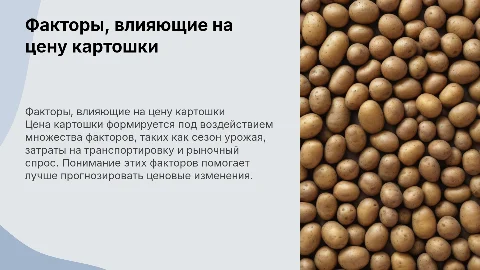 Что влияет на цену товара: анализ картошки