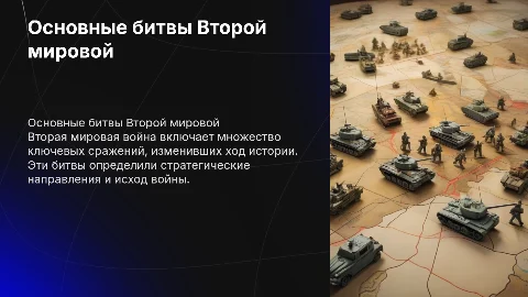 Основные битвы 2 мировой войны