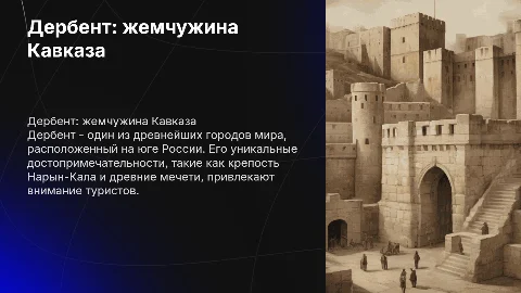 Дербент достопримечательности
