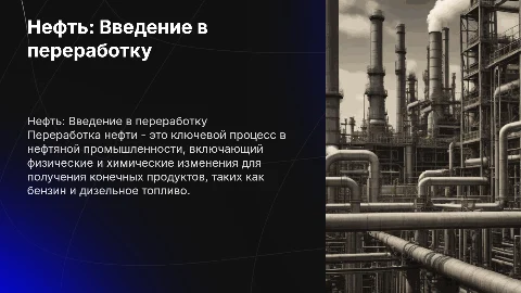 Нефть. Анализ переработки нефти