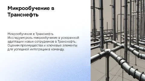 Микрообучение для адаптации сотрудников в Транснефть
