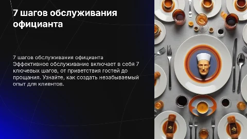 7 шагов обслуживания официанта