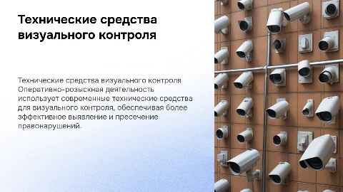 Использование технических средств визуального контроля в деятельности