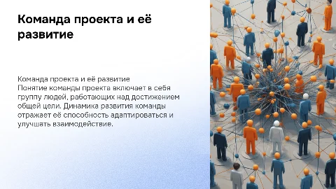 Понятие команды проекта и динамики ее развития