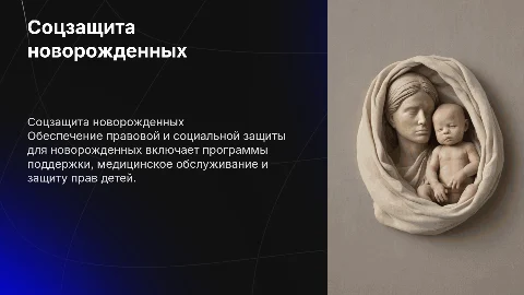 Социально правовое обеспечение и защита новорожденных