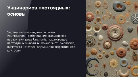 Презентация по унцинариозу плотоядных: диагностика и лечение