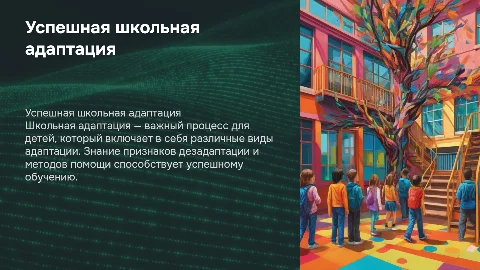 Буклет на тему "Успешная школьная адаптация"