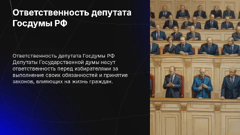 Ответственность депутата Госдумы: ключевые аспекты