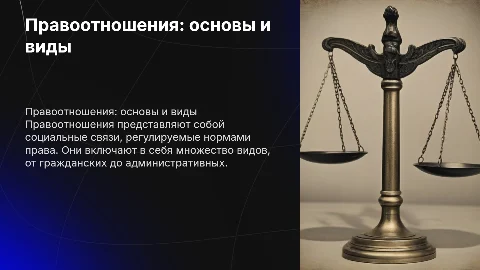 Правоотношения и их виды