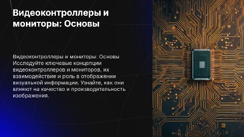 Видеоконтроллеры и монитор