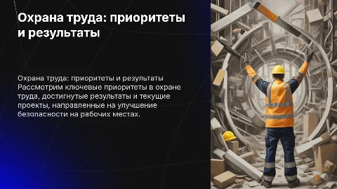 Охрана труда для совещания: приоритеты и результаты