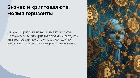 Бизнес презентация о криптовалюте в стиле Figma