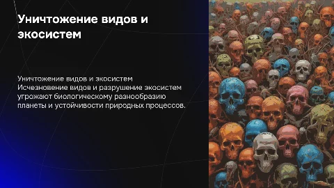 Уничтожение видов и экосистем