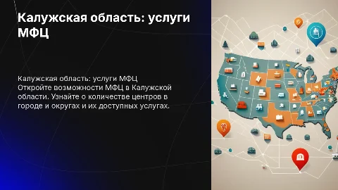 Услуги МФЦ в Калужской области: количество и карта
