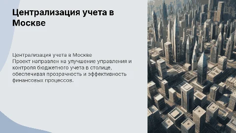 Централизация ведения бюджетного учета в Москве