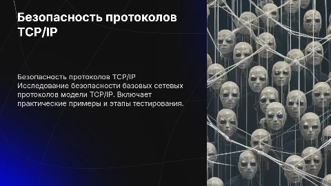 Безопасность базовых протоколов TCP/IP: Презентация и тестирование