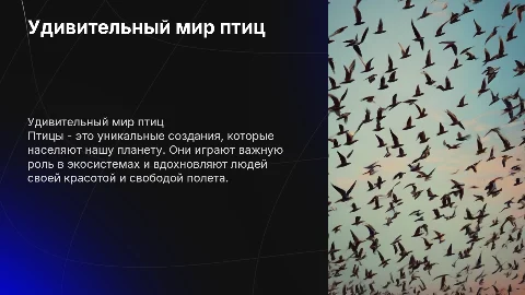 Птицы