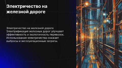 использование электричества на железной дороге
