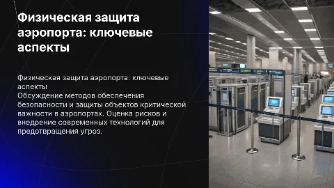 Физическая защита объекта КВО на примере аэропорта