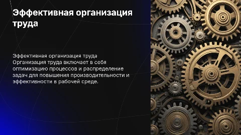 Организация труда