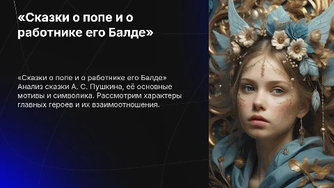 «Сказки о попе и о работнике его Балде» А. С. Пушкина