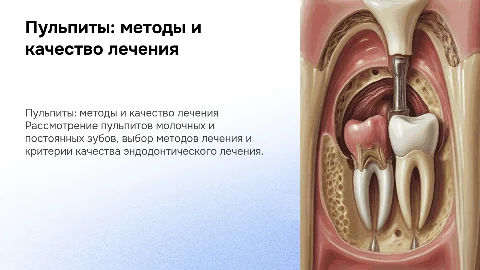 Пульпиты молочных и постоянных зубов: методы и качество лечения
