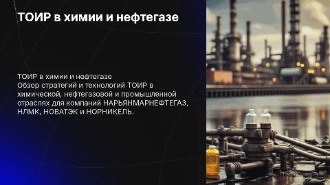 ТОИР в химии и нефтегазе для НАРЬЯНМАРНЕФТЕГАЗ и НЛМК