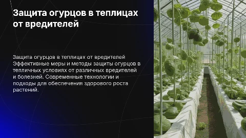 Защита огурцов в теплицах от вредителей и болезней