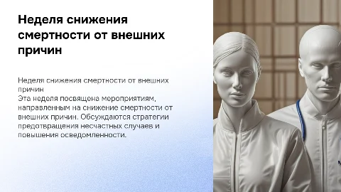 Неделя по снижению смертности от внешних причин